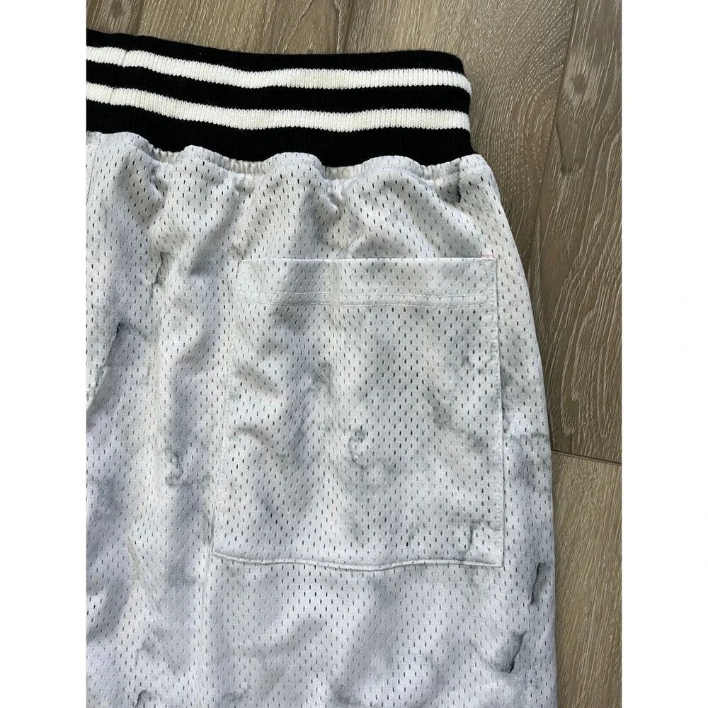 John Geiger Basketball Shorts JG Embroidered Logo Mesh Zip Pockets Mens Sz L